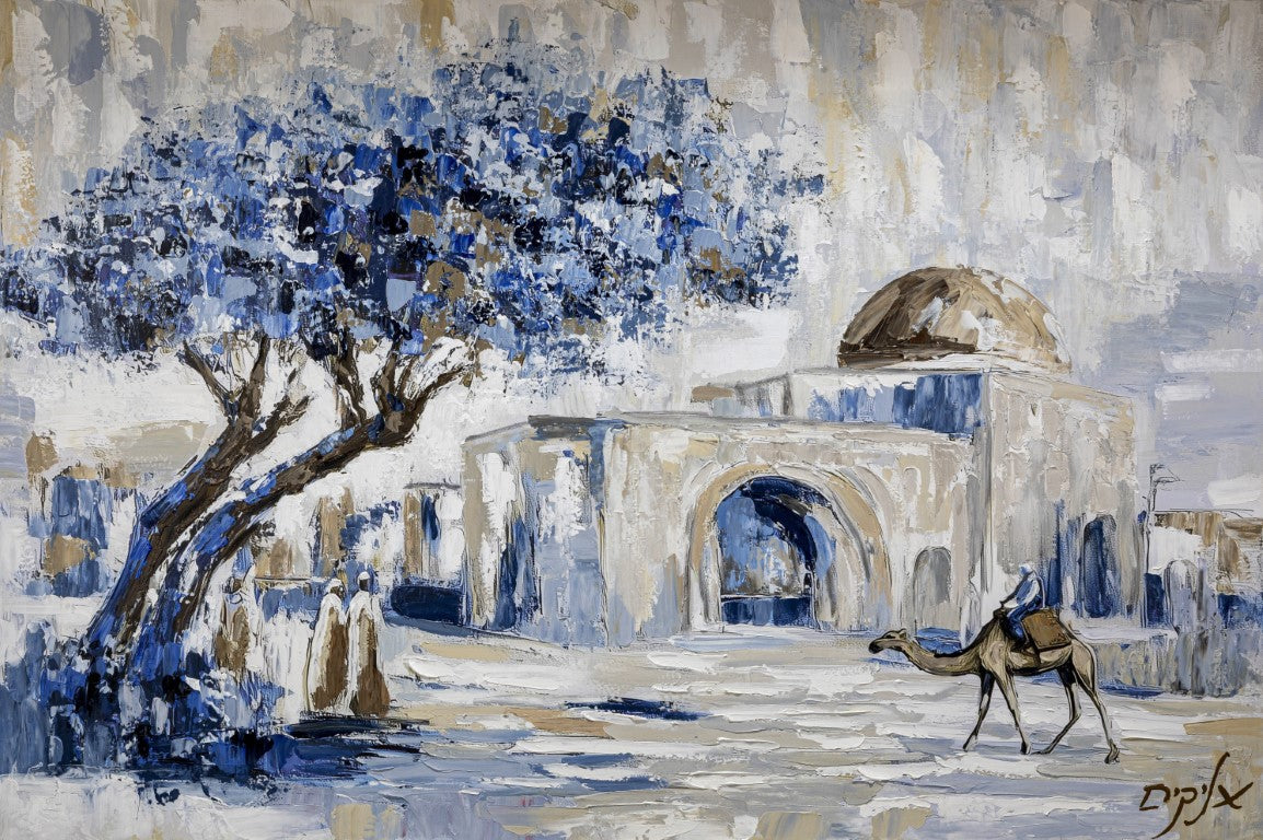 Kever Rochel in Blue | Original Judaic Painting