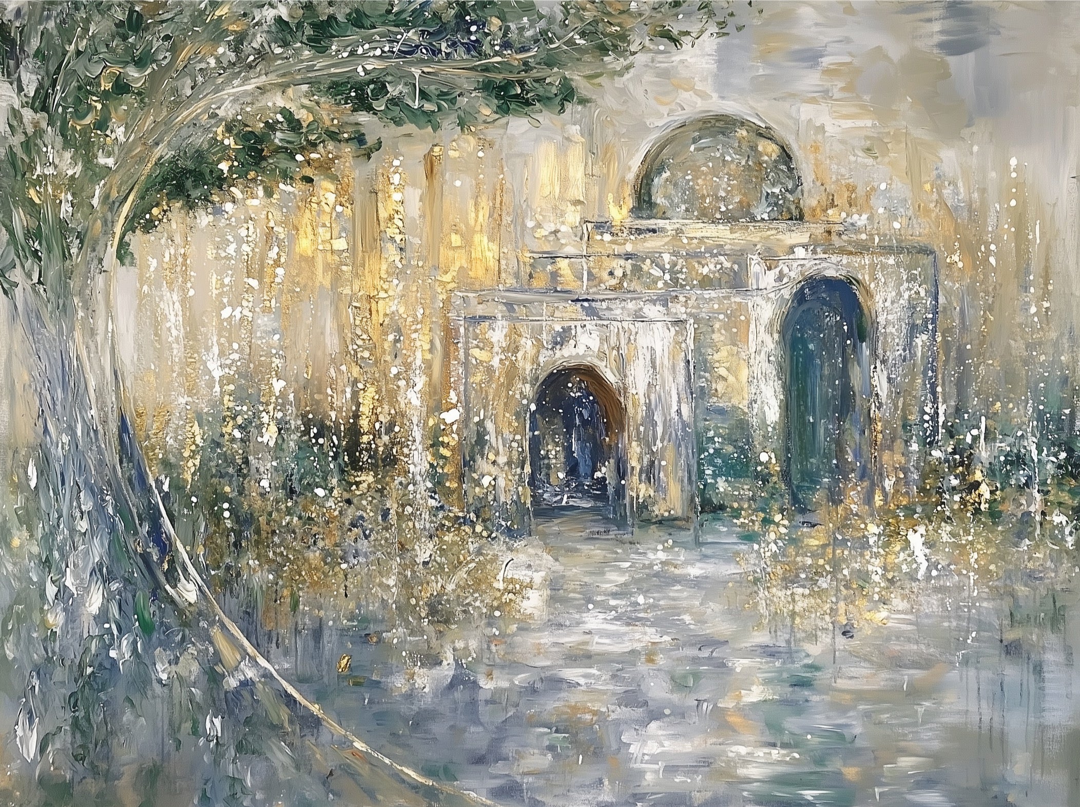 Abstract painting of Kever Rochel.