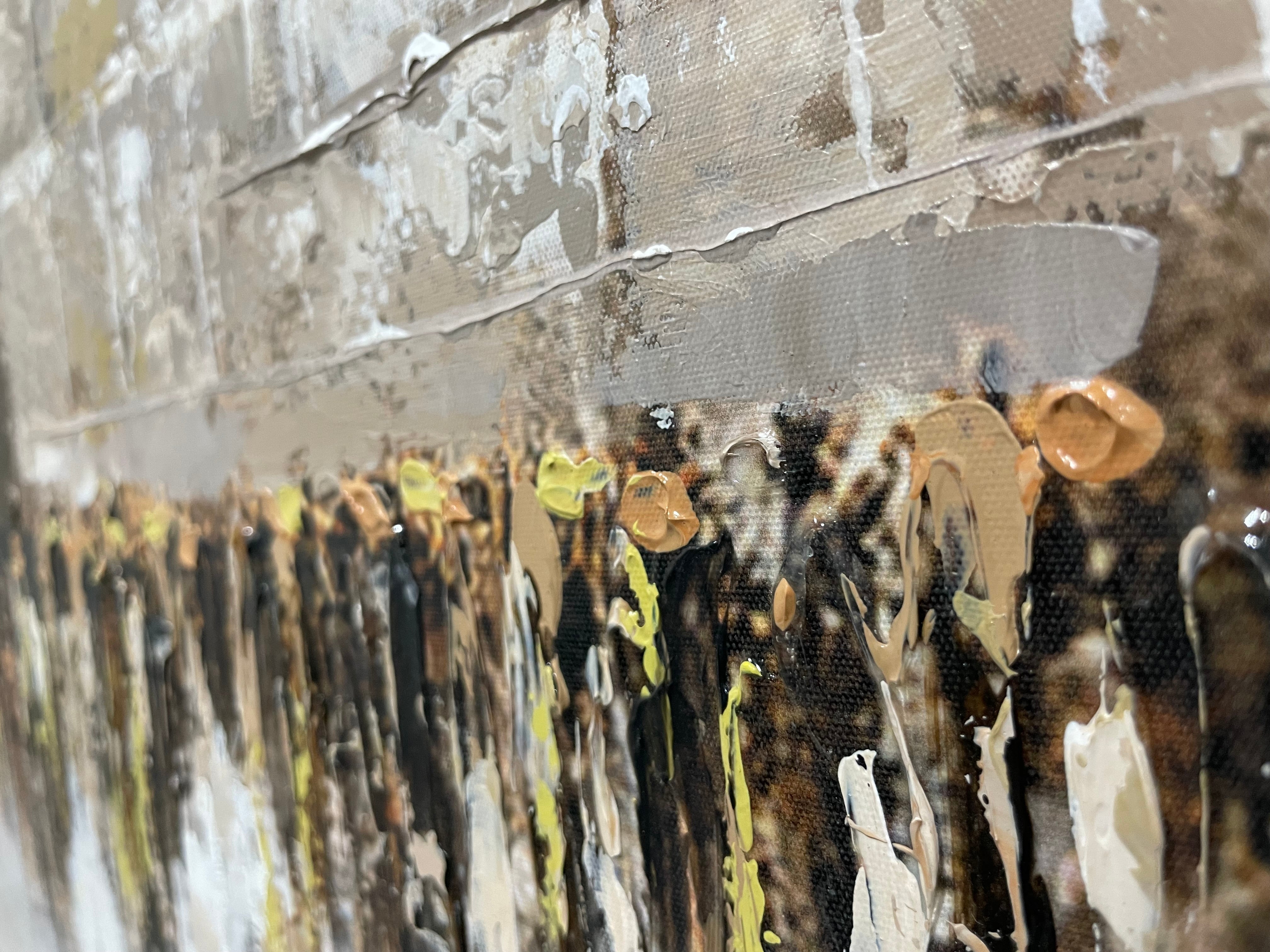 Lehava Art Kosel horizontal wall art featuring stone and gold accents with a sleek, modern design.