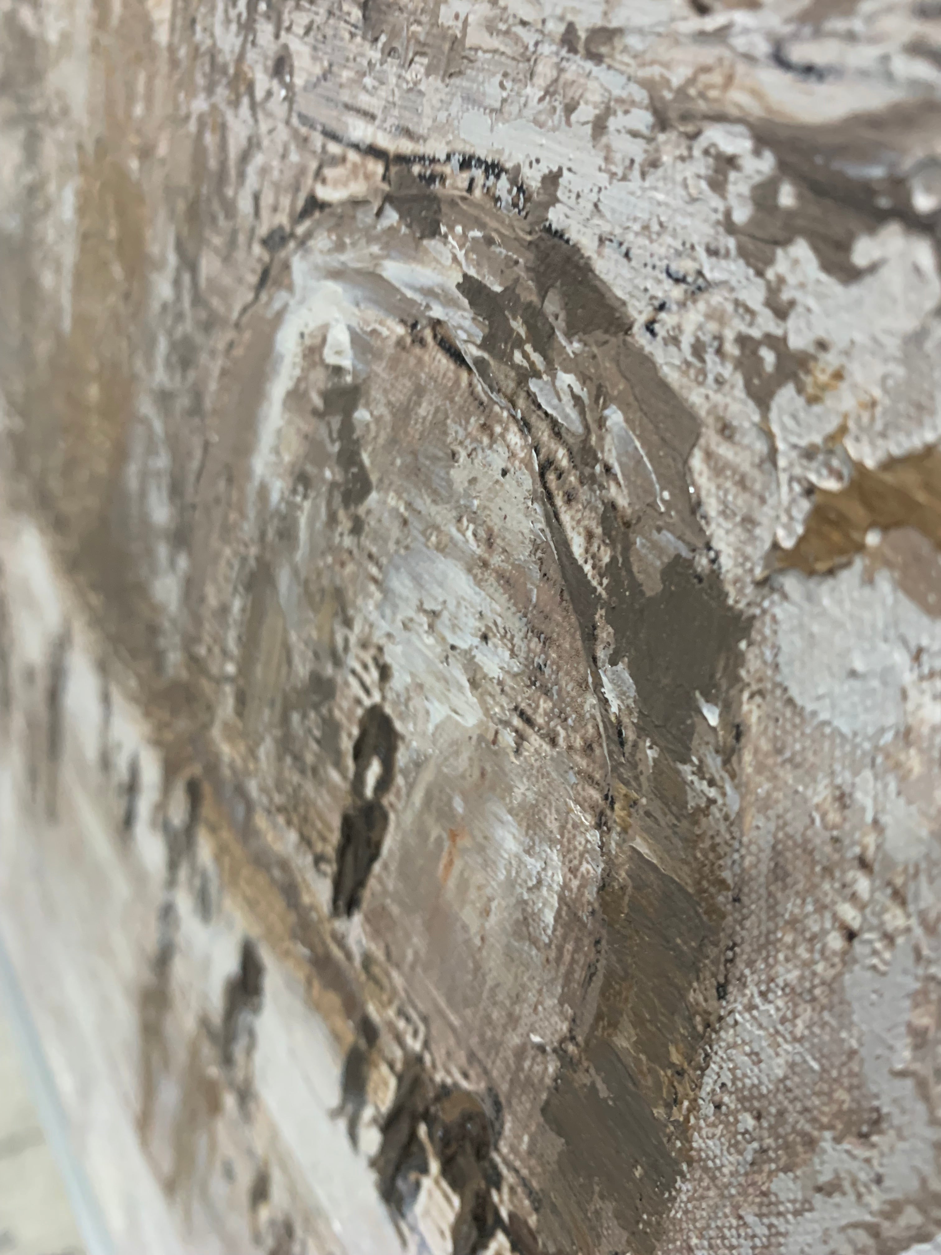 Taupe Kosel Twilight by Lehava Art featuring a textured, elegant wall decor piece in soft taupe color.