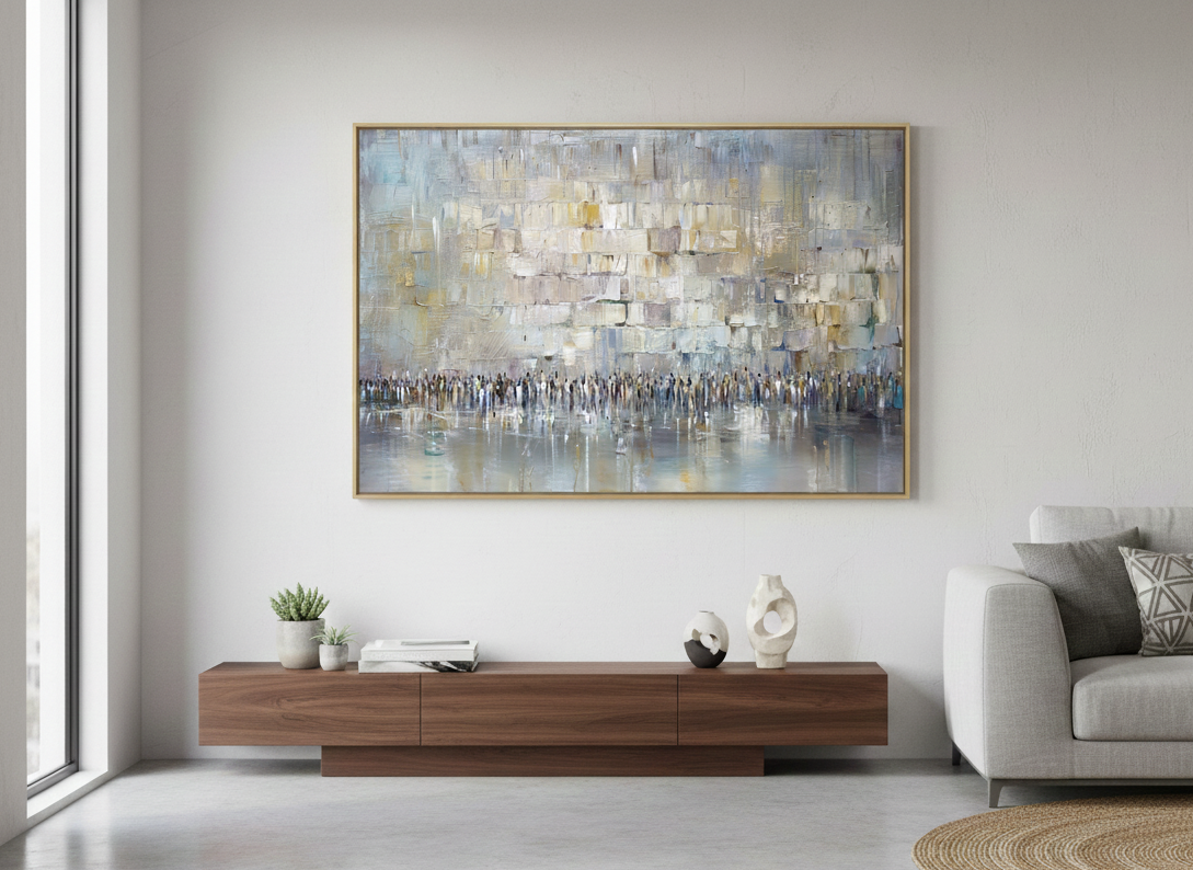 Kosel painting on a wall in a modern living room