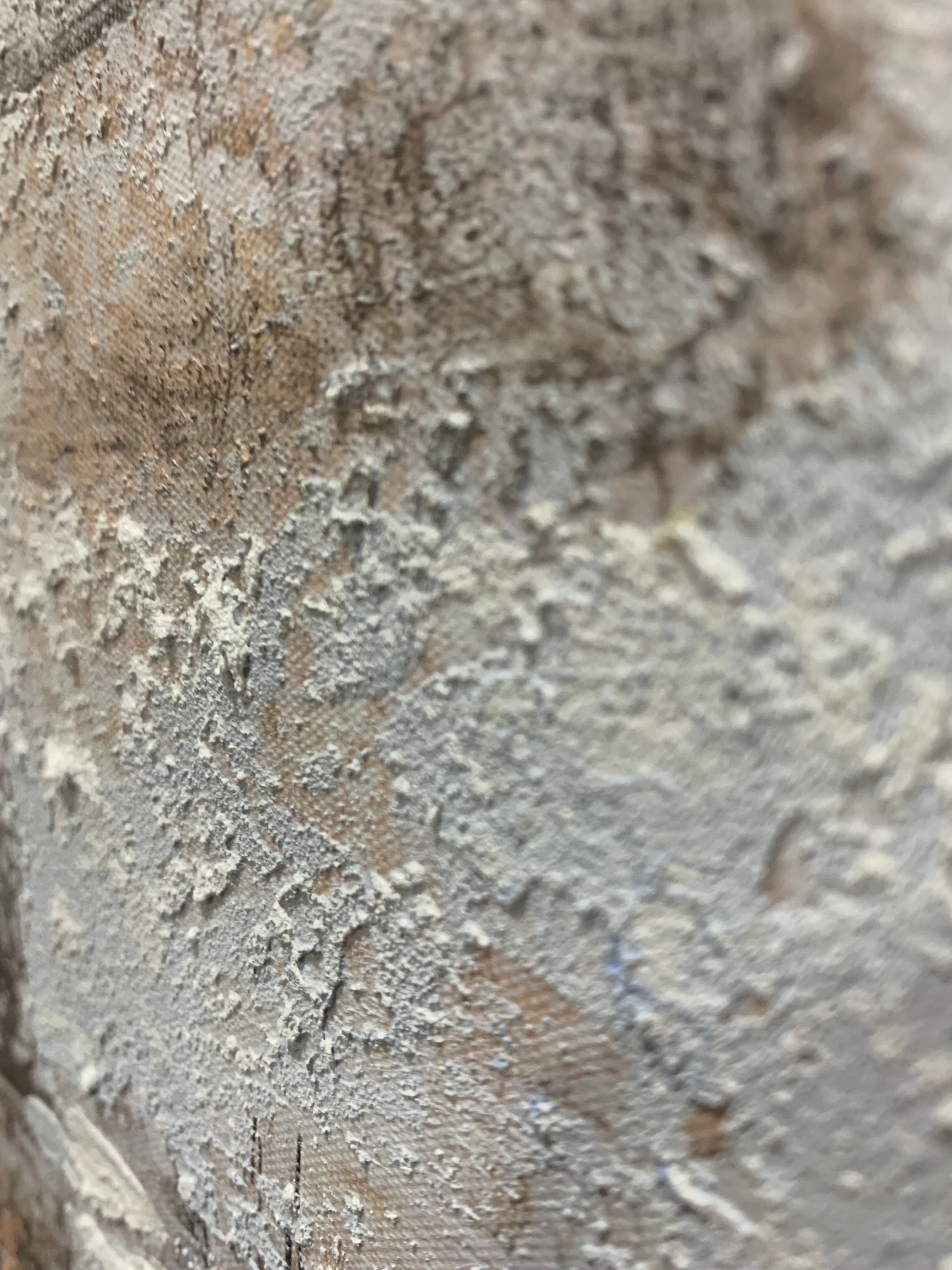 Close-up of Lehava Art Kosel Ash & Gold horizontal wall art featuring intricate design and metallic accents on a neutral background.