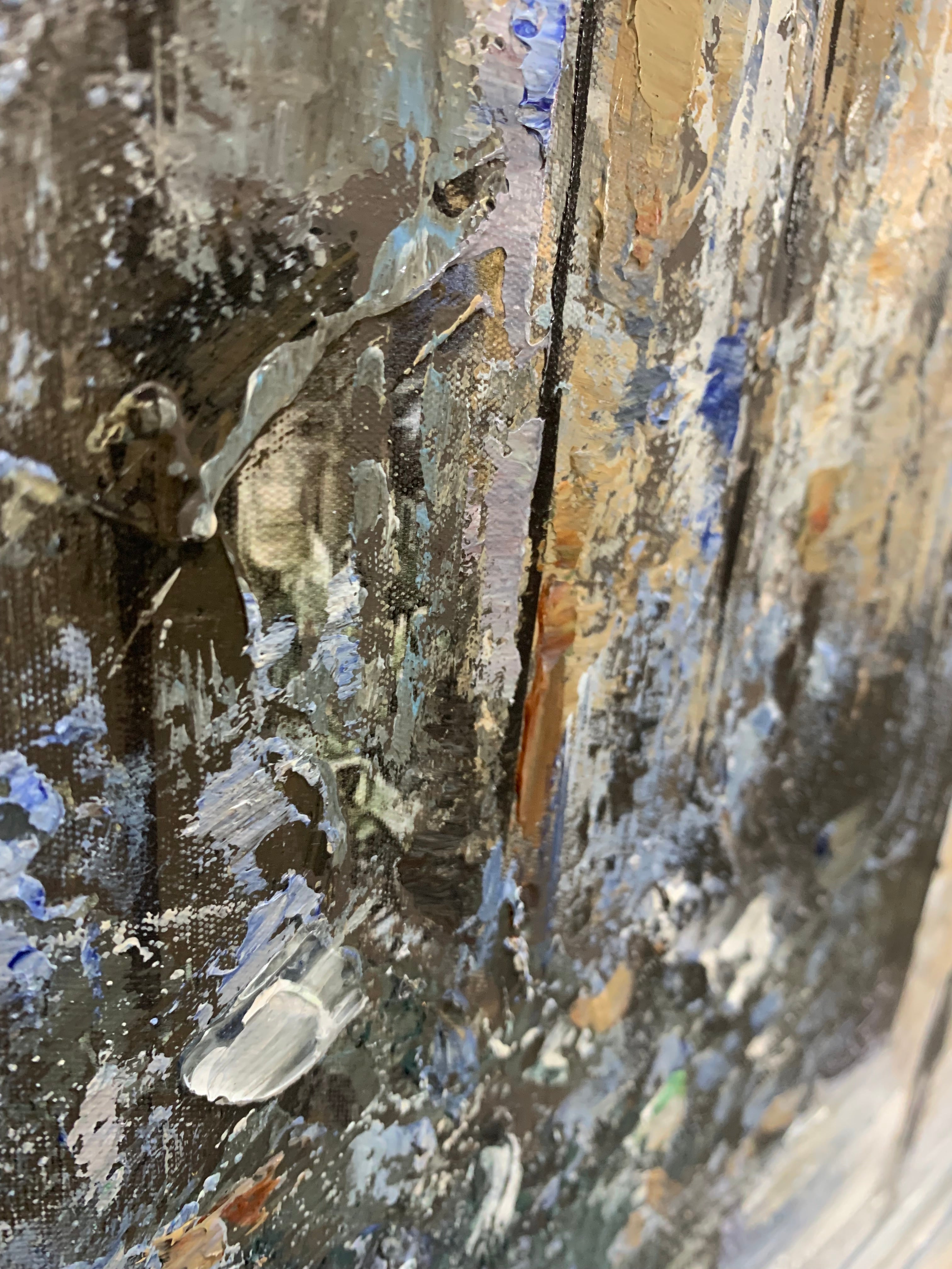 Mearas Hamachpelah | Gold, Blue & Stone | Vertical